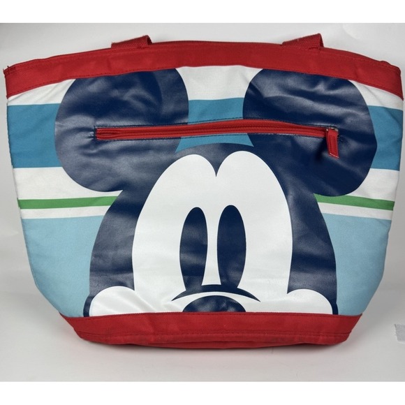 Disney Handbags - Disney Mickey Mouse‎ Insulated Summer Fun Cooler Tote Beach Picnic Bag striped
